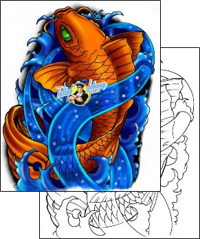 Fish Tattoo marine-life-fish-tattoos-mat-lapping-m2f-00013