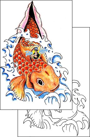 Torn Ripped Skin Tattoo marine-life-fish-tattoos-monica-snyder-m4f-00003