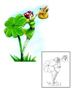 Irish Tattoo Plant Life tattoo | M5F-00019