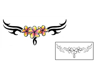 Plumeria Tattoo Specific Body Parts tattoo | M5F-00024