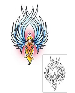 Angel Tattoo Religious & Spiritual tattoo | M5F-00026