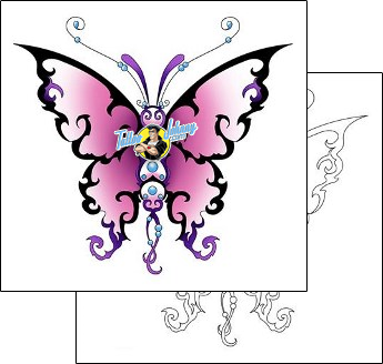 Butterfly Tattoo m5f-00047