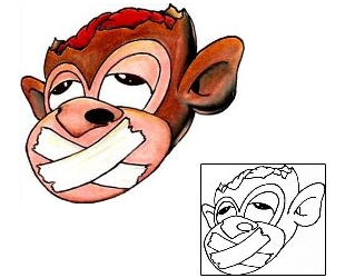 Monkey Tattoo Animal tattoo | M7F-00047