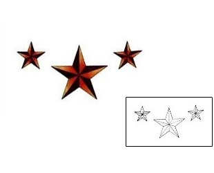Nautical Star Tattoo Astronomy tattoo | MAF-00109