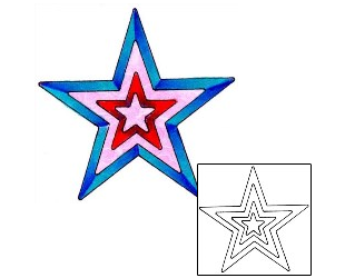 Star Tattoo Specific Body Parts tattoo | MAF-00135