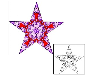 Star Tattoo Specific Body Parts tattoo | MAF-00146