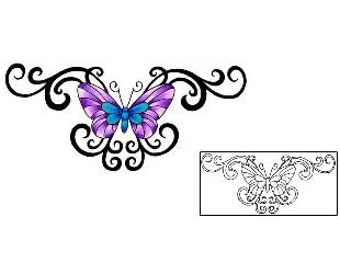 Butterfly Tattoo Specific Body Parts tattoo | MAF-00159