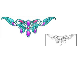 Jewel Tattoo Specific Body Parts tattoo | MAF-00169