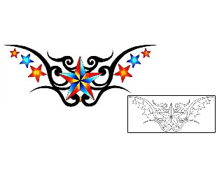 Star Tattoo Specific Body Parts tattoo | MAF-00185