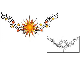 Sun Tattoo Specific Body Parts tattoo | MAF-00209