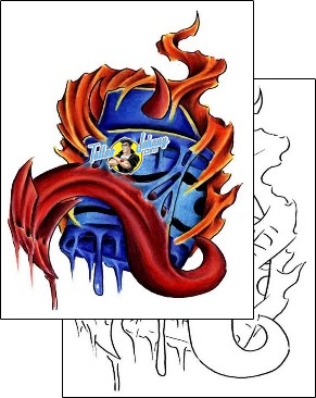 Devil - Demon Tattoo miscellaneous-fire-tattoos-mikie-banks-mbf-00130