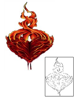 Sacred Heart Tattoo Religious & Spiritual tattoo | MBF-00145