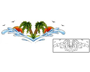 Palm Tree Tattoo Specific Body Parts tattoo | MBF-00291