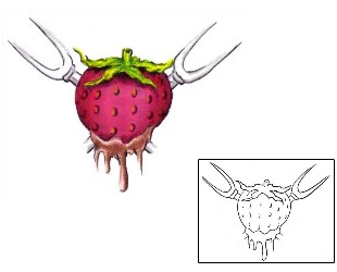 Strawberry Tattoo For Women tattoo | MBF-00374