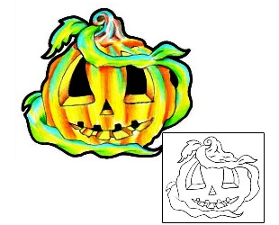 Picture of Vivid Pumpkin Tattoo