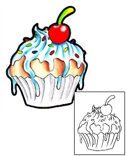 Cherry Tattoo Yummy Cupcake Tattoo