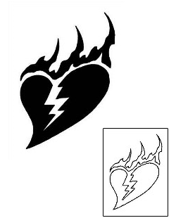 Broken Heart Tattoo Miscellaneous tattoo | MBF-00829