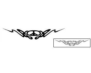 Peace Symbol Tattoo Specific Body Parts tattoo | MBF-00845