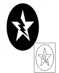 Picture of White Lightning Star Tattoo