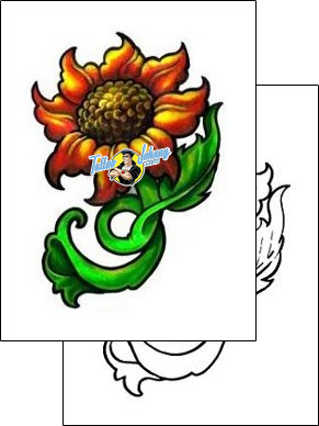 Flower Tattoo plant-life-sunflower-tattoos-mike-cole-mcf-00037