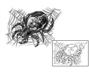 Spider Web Tattoo Insects tattoo | MCF-00056