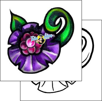 Flower Tattoo plant-life-flowers-tattoos-mike-cole-mcf-00119