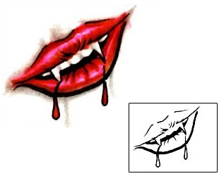Lip Print Tattoo Horror tattoo | MFF-00012