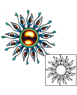 Eye Tattoo Astronomy tattoo | MFF-00041