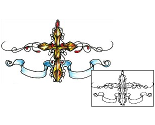 Cross Tattoo Religious & Spiritual tattoo | MFF-00050