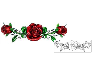 Rose Tattoo Specific Body Parts tattoo | MFF-00054