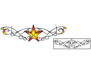 Star Tattoo Specific Body Parts tattoo | MFF-00067