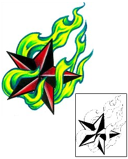 Nautical Star Tattoo Astronomy tattoo | MFF-00069