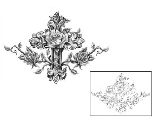 Rose Tattoo Specific Body Parts tattoo | MIF-00006