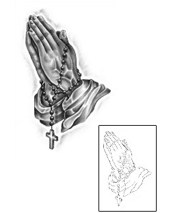 Praying Hands Tattoo Religious & Spiritual tattoo | MIF-00007