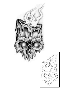 Candle Tattoo Horror tattoo | MIF-00055