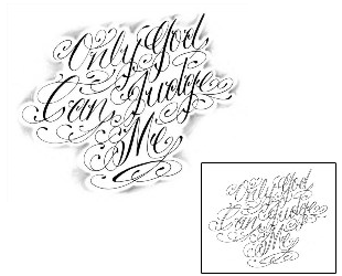 Only God Can Judge Me Tattoo Religious & Spiritual tattoo | MIF-00070