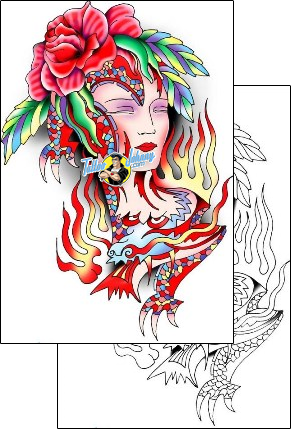 Woman Tattoo geisha-tattoos-mark-day-mkf-00036