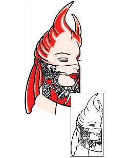 Devil - Demon Tattoo Horror tattoo | MKF-00042