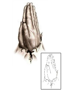 Praying Hands Tattoo Religious & Spiritual tattoo | MLF-00068