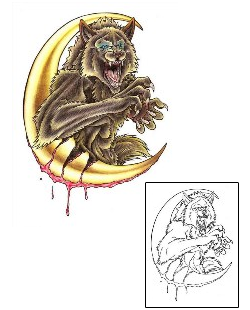 Moon Tattoo Horror tattoo | MMF-00015