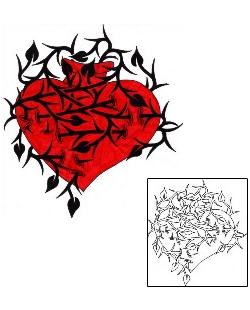 Sacred Heart Tattoo Religious & Spiritual tattoo | MNF-00048