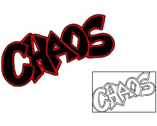 Picture of Chaos Lettering Tattoo
