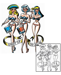 Pin Up Tattoo Miscellaneous tattoo | MOF-00005