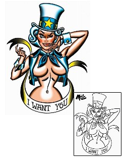 Pin Up Tattoo I Want You Tattoo