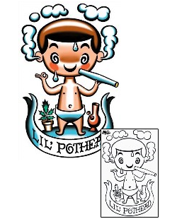 Miscellaneous Tattoo Little Pothead Tattoo