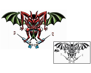 Devil - Demon Tattoo For Women tattoo | MOF-00123