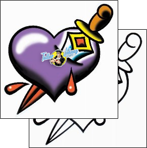 Heart Tattoo horror-dagger-tattoos-mitch-oconnell-mof-00139