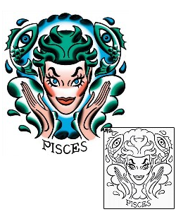 Pisces Tattoo Marine Life tattoo | MOF-00220