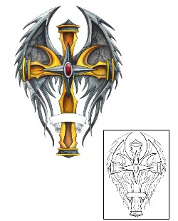 Cross Tattoo Religious & Spiritual tattoo | MPF-00010