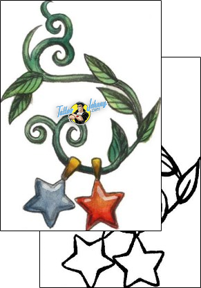 Star Tattoo plant-life-vine-tattoos-mistress-of-pain-mpf-00092